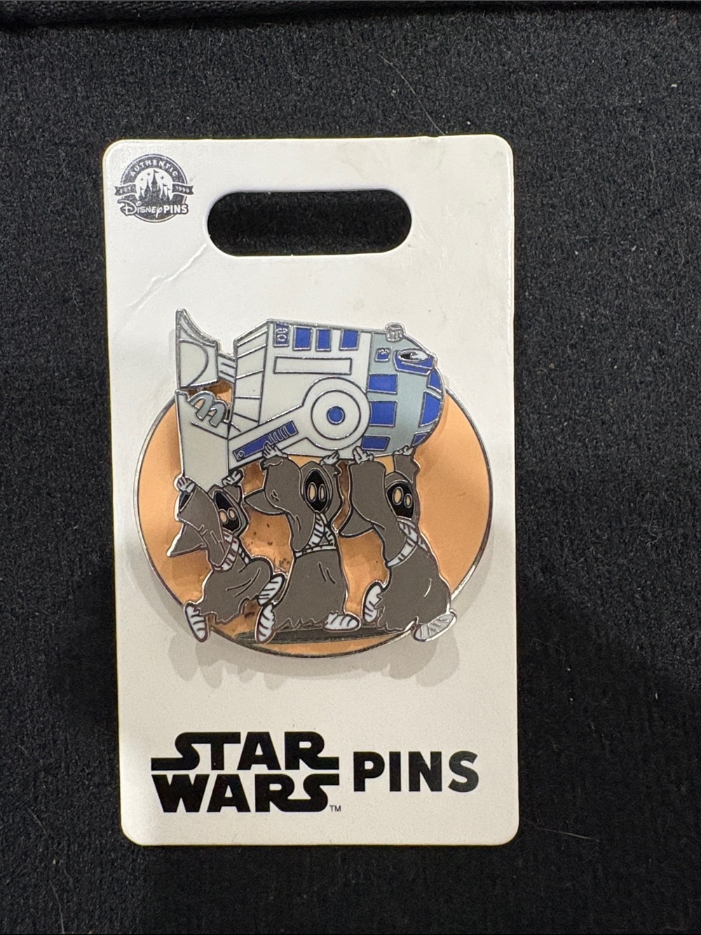 Disney Star Wars Pin Featuring Jawas Carrying R2-D2